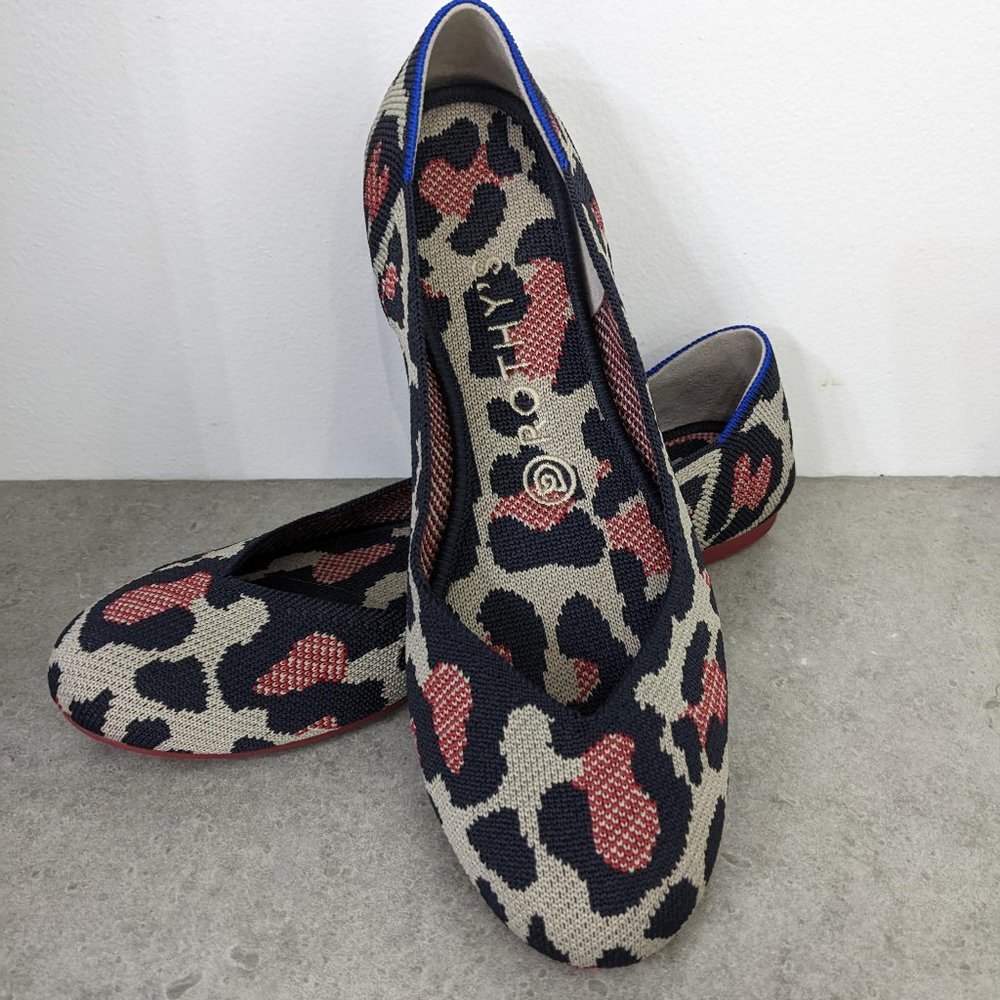 Rothy's Red Cat Leopard/Cheetah Flats
